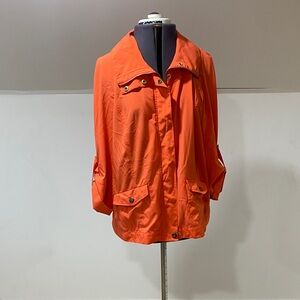 Women's Neon Coral Utility Jacket